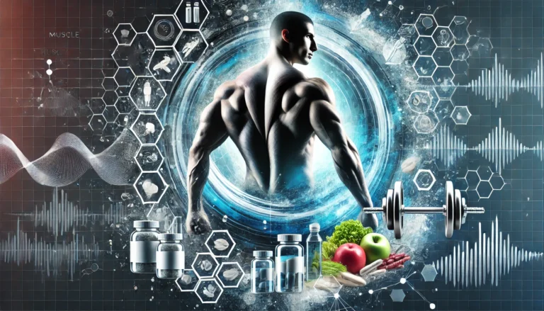 DALL·E 2024-09-14 16.13.14 - A dynamic and modern fitness-themed cover image for a blog article about a muscle bulking cycle